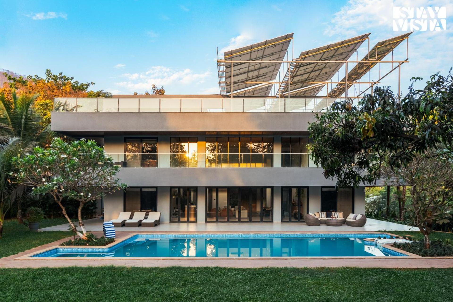 Reflection House By Stayvista With Pool, Terrace Bar, Indoor Games & Exquisite Interiors In A Nutshell Alībāg Esterno foto